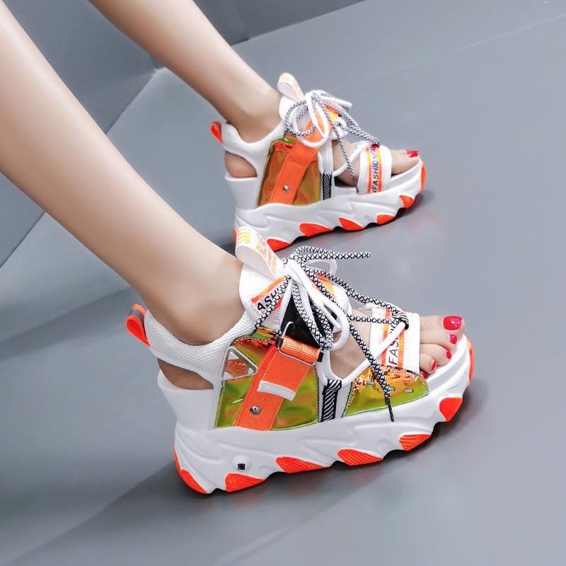 Sandales Sportives Femmes Hautes avec Semelle Antidérapante et Design Tendance R&B