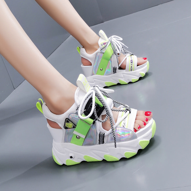 Sandales Sportives Femmes Hautes avec Semelle Antidérapante et Design Tendance R&B