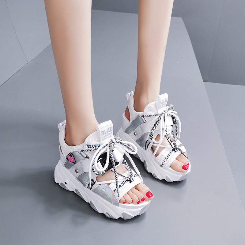 Sandales Sportives Femmes Hautes avec Semelle Antidérapante et Design Tendance R&B