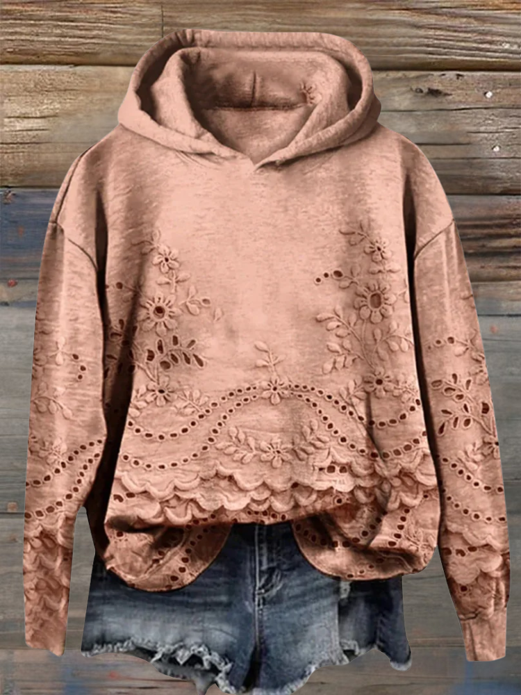 Laura | Sweat à capuche féminin et décontracté avec motif floral