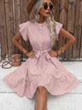 Robe Mini Femme | À Volants et Ceinturée