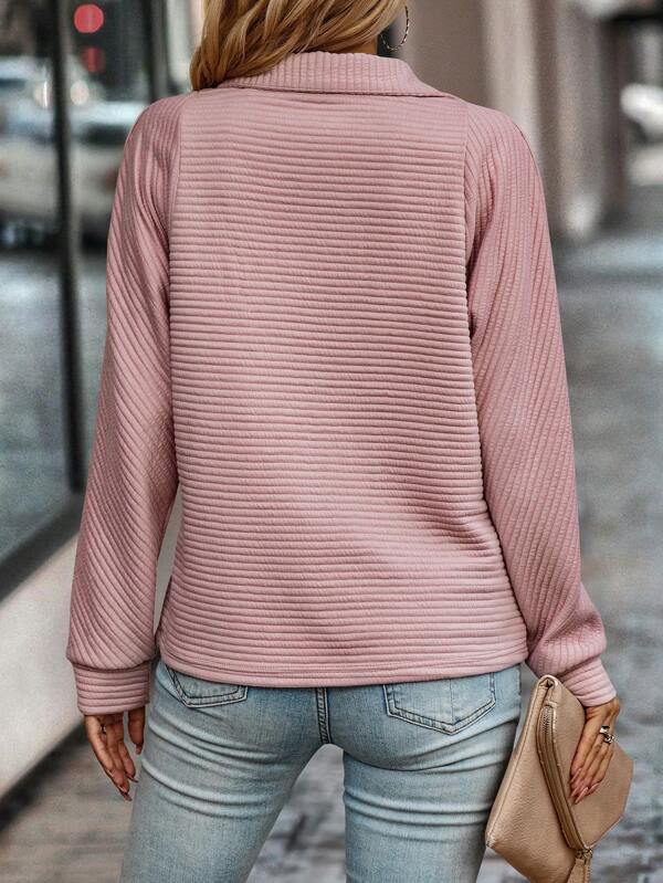 Laura - Pull Long à Manches avec Col et Détail de Zip