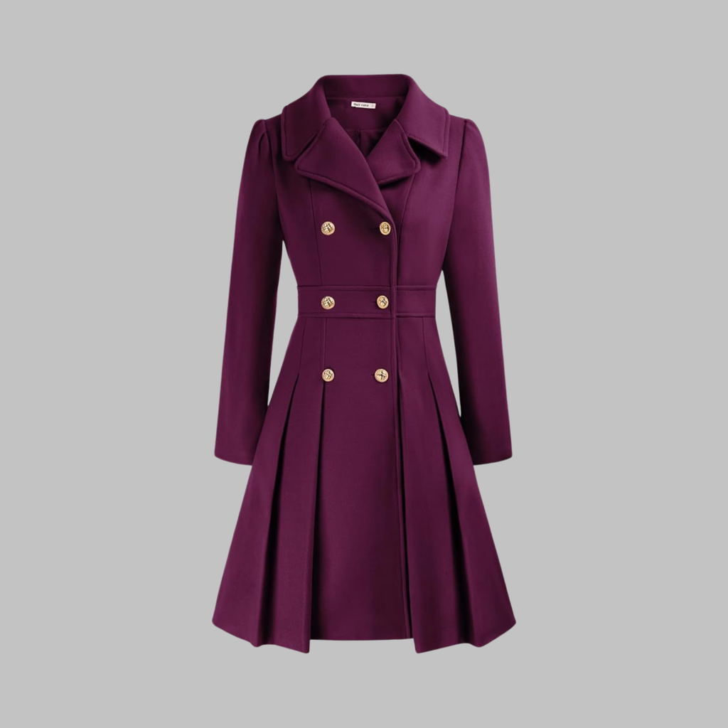 Manteau Double Boutonnage Femme – Coupe Classique et Élégance Intemporelle