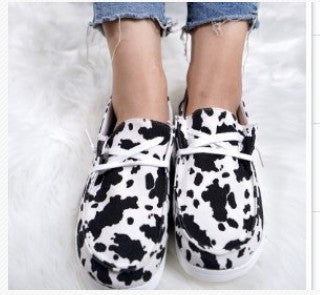 Baskets mocassins tendance pour femmes avec motif léopard à la mode R&B