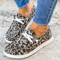 Baskets mocassins tendance pour femmes avec motif léopard à la mode R&B
