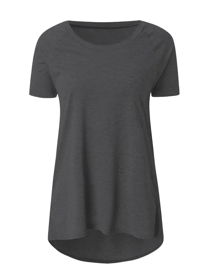 Faye™ - T-shirt long à col rond décontracté