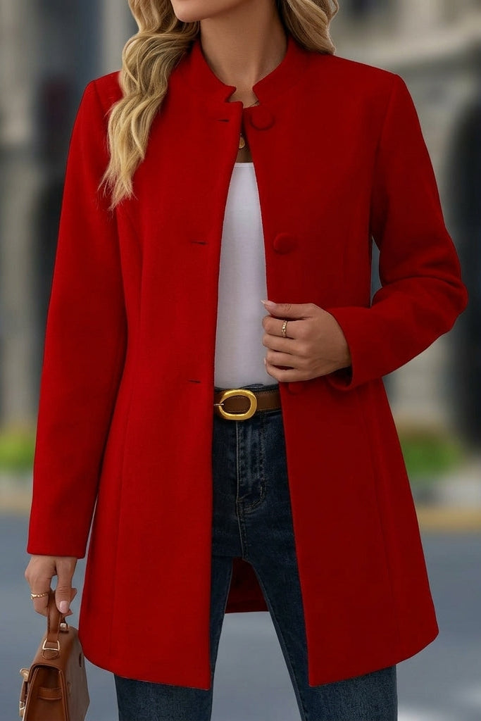 Blazer Long Élégant à Devant Ouvert