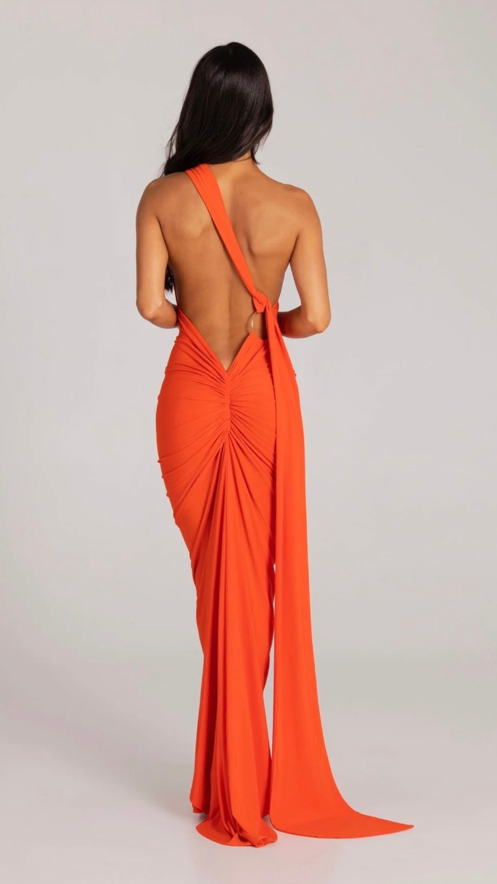 Yariela | Robe Maxi en Velours Élégante avec Traîne Latérale