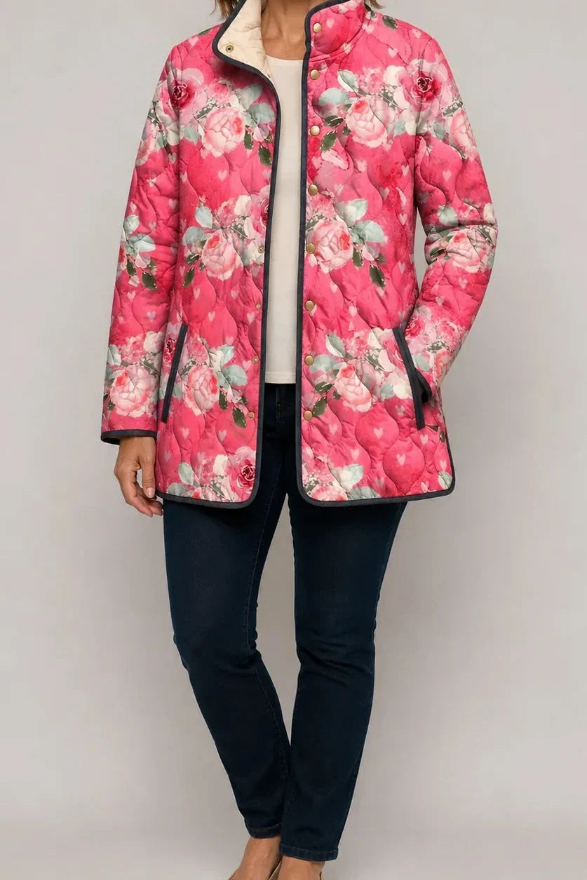 Lisa | Veste matelassée élégante et confortable pour femmes avec motif floral