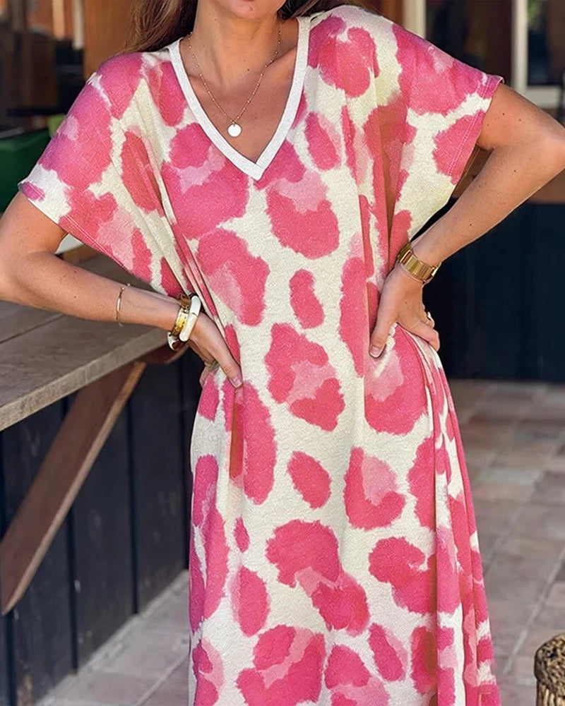 Robe Lâche Léopard Imprimé