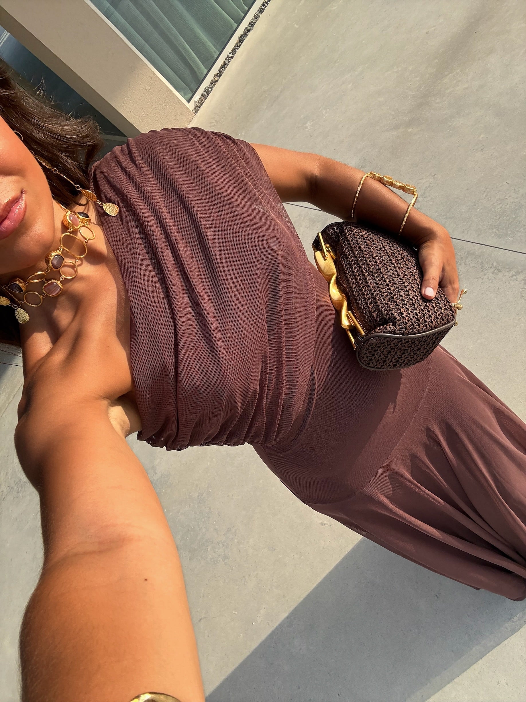 Toledo | Robe Maxikleid Femme Off-Shoulder