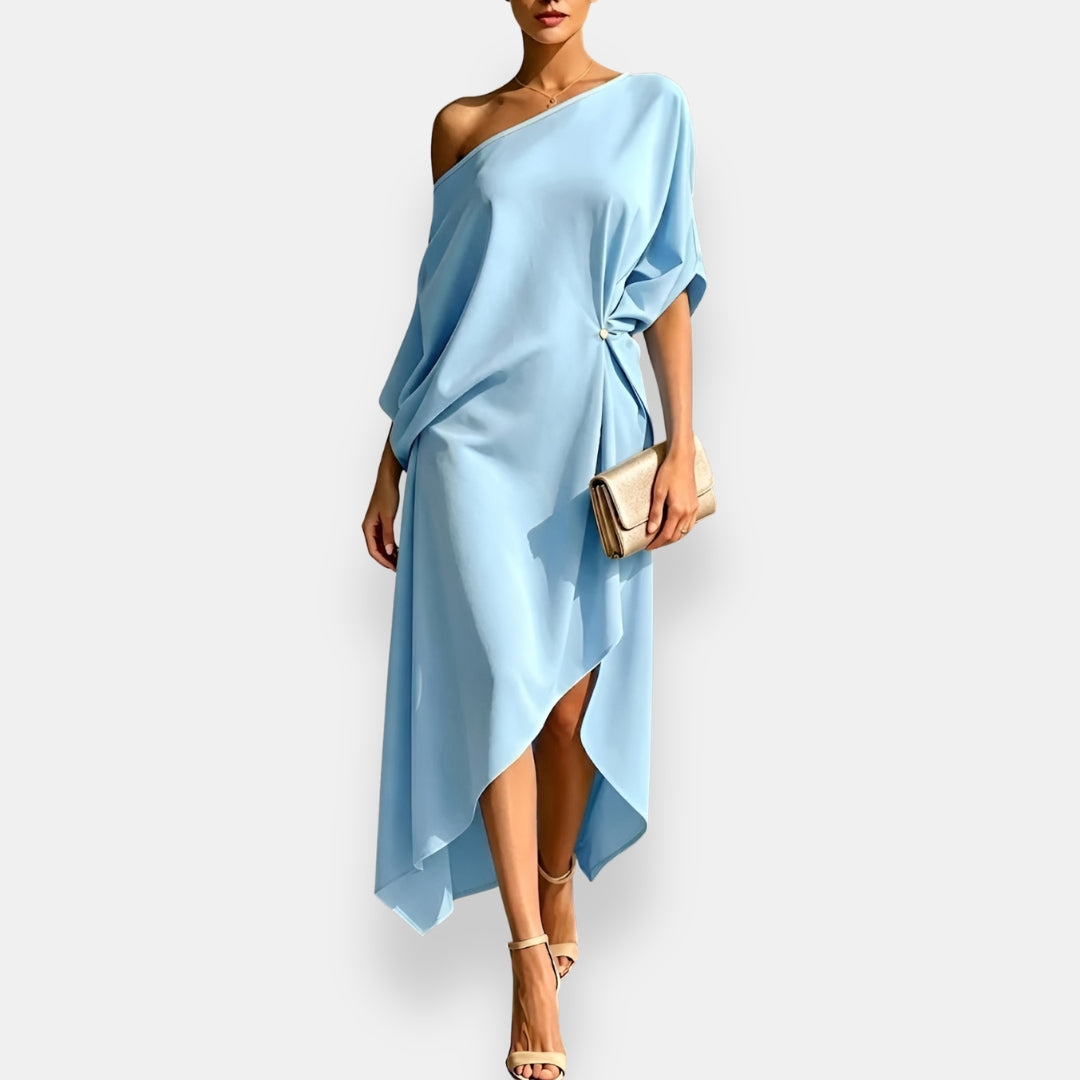 Orielle | Robe de soirée élégante avec drapé asymétrique