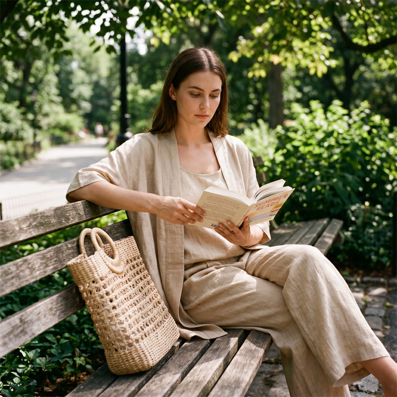 Hirelina | Ensemble de resort respirant avec cardigan ouvert