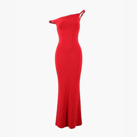 Robe moulante asymétrique pour femme | Maxi