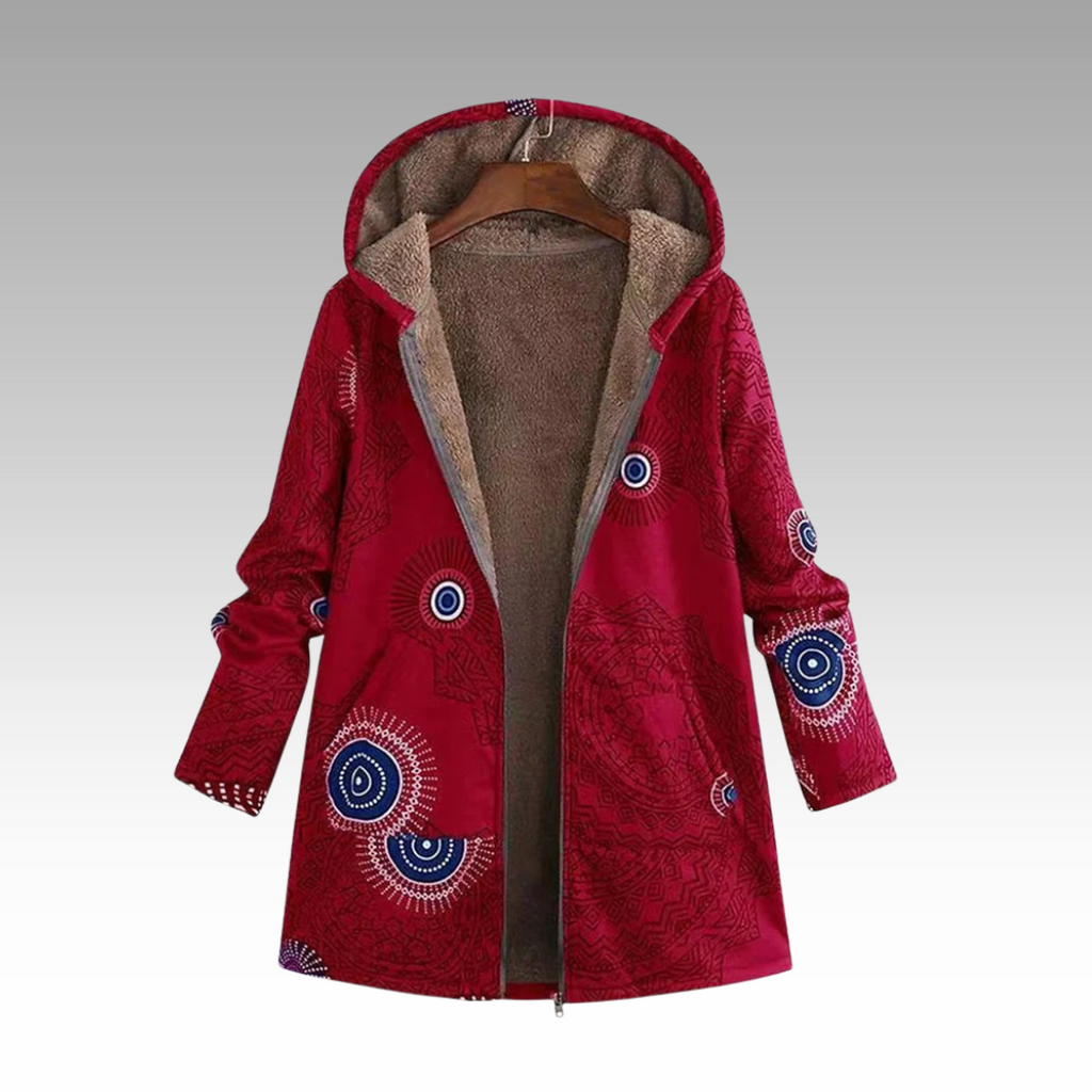 Alison - Manteau d'hiver boho élégant avec capuche