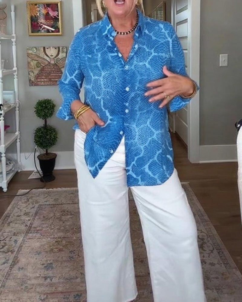 Blouse Texturée Boutonnée