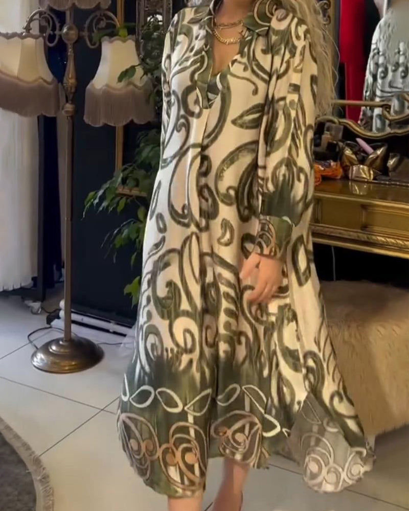 Robe imprimée loose et élégante