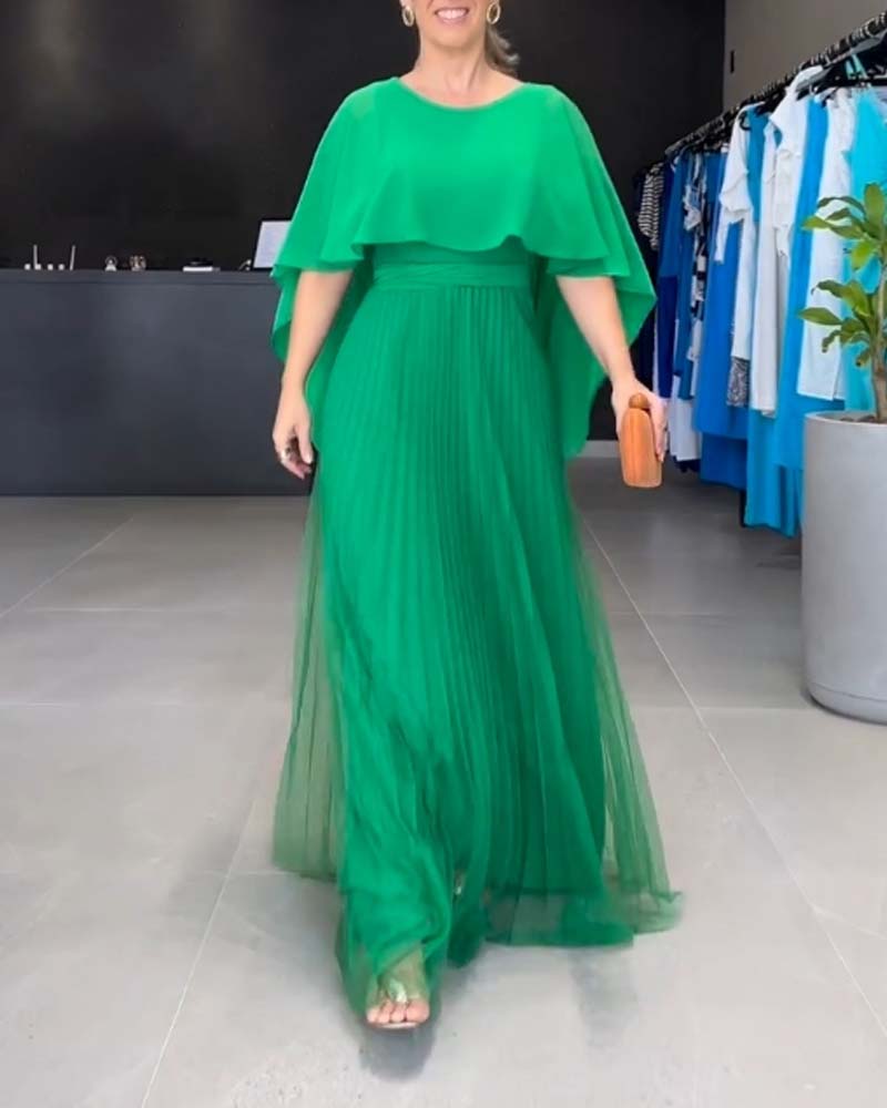 Robe Maxi A Ligne Col Rond