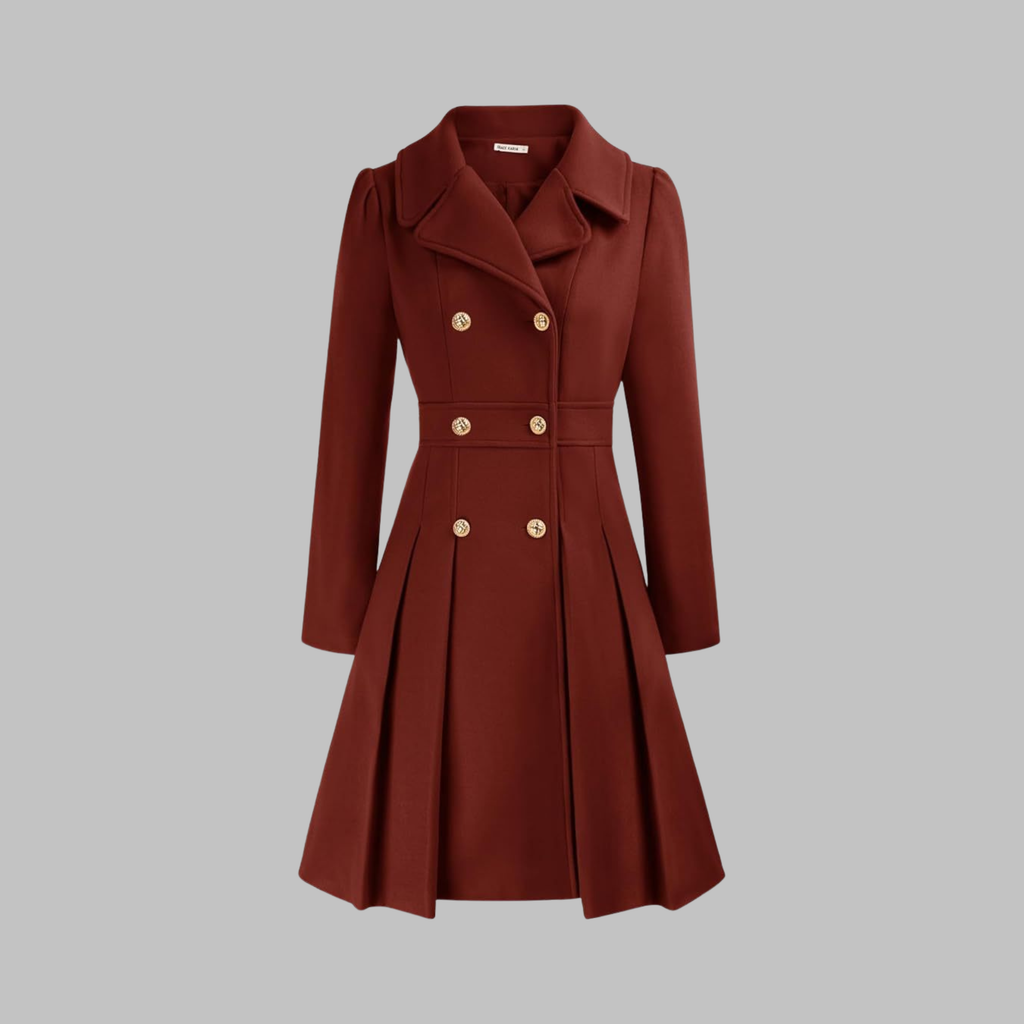 Manteau Double Boutonnage Femme – Coupe Classique et Élégance Intemporelle