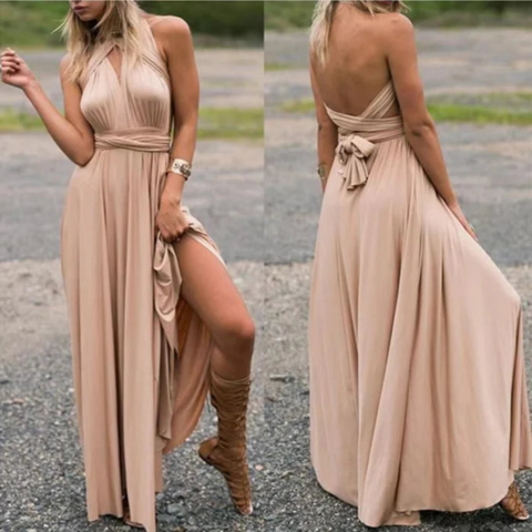 Robe à bretelles réglables pour femme | Maxi