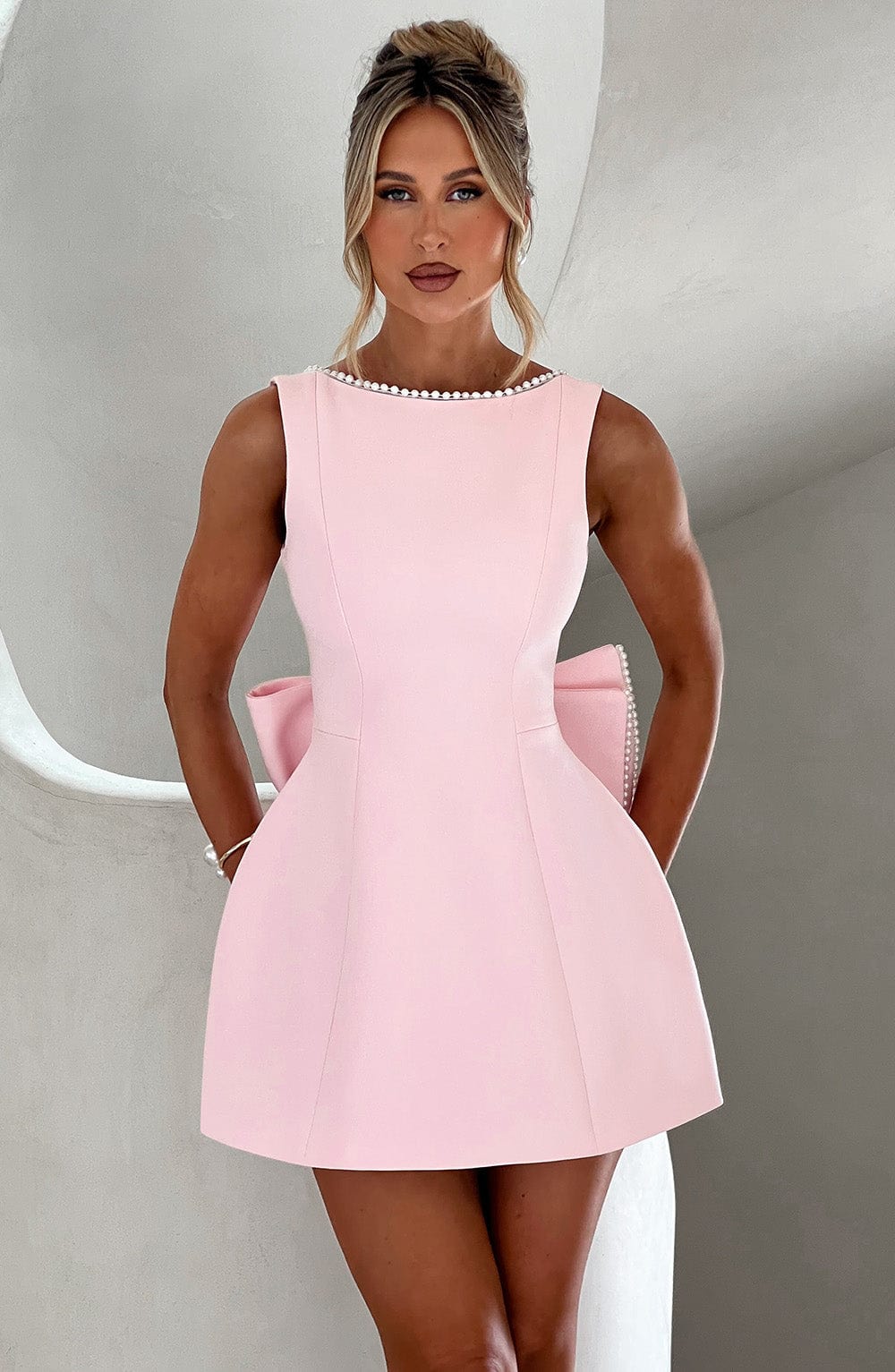 Robe Mini Invité de Mariage pour Femmes | Sans Manches