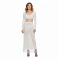 Ensemble de Plage 2 Pièces en Crochet avec Top Court et Beach Cover Up