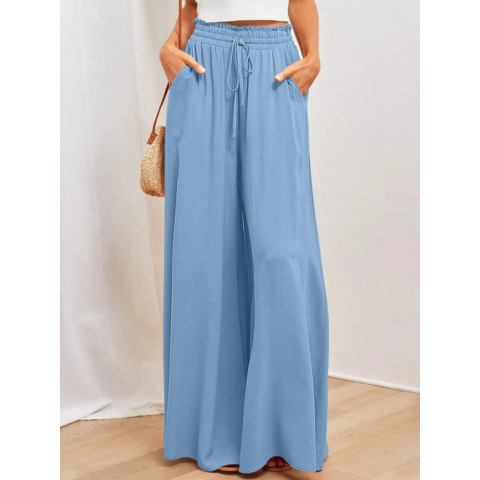 Pantalon élégant et fluide pour femmes | Taille haute