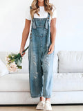 Thessa™ - Salopette en denim délavé