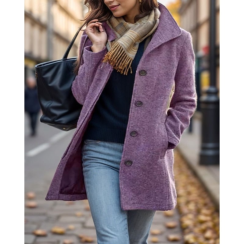 Lena | Trench-coat classique et élégant pour femmes en mélange de laine