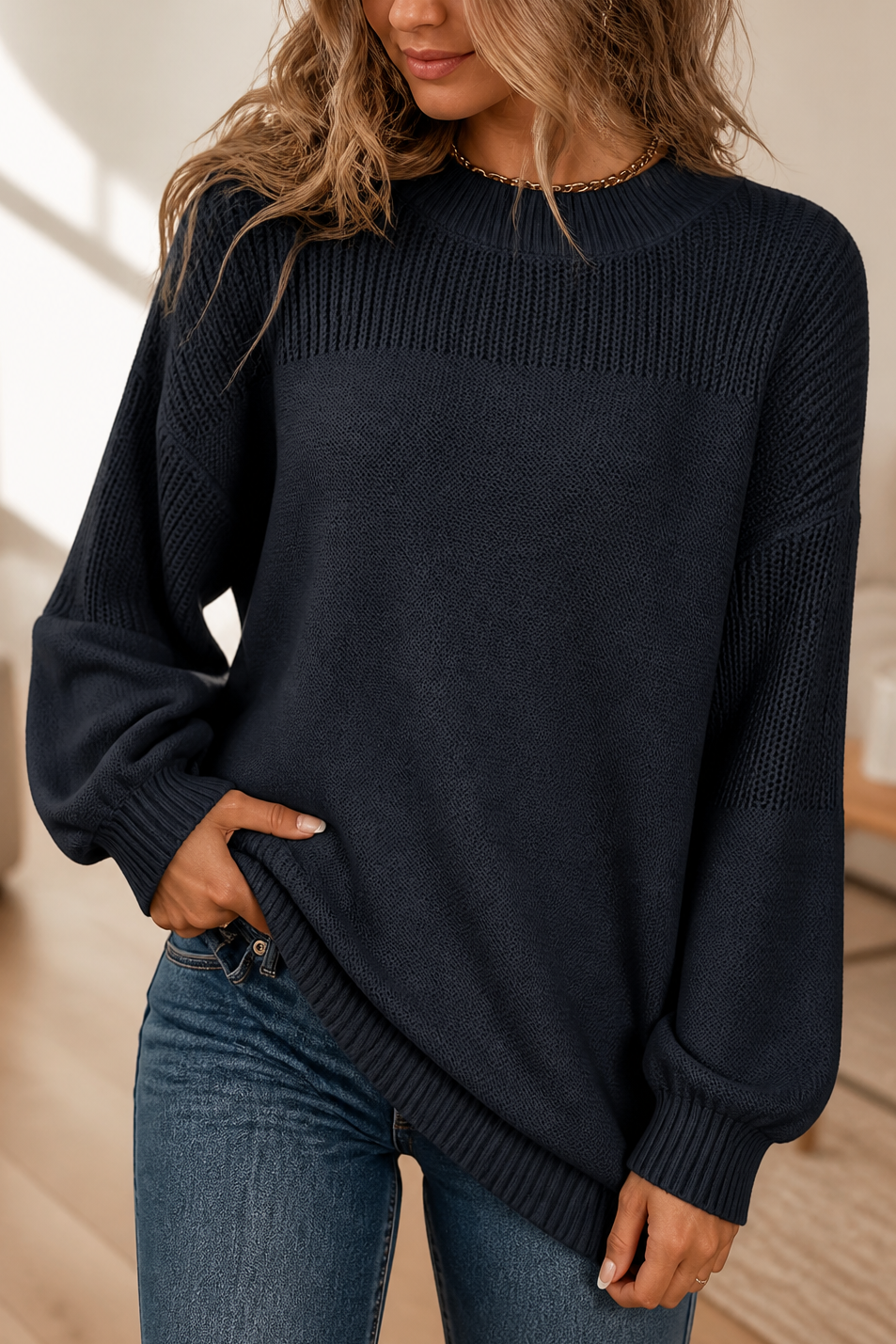 Livia | Pull en Tricot Oversize Moderne et Confortable