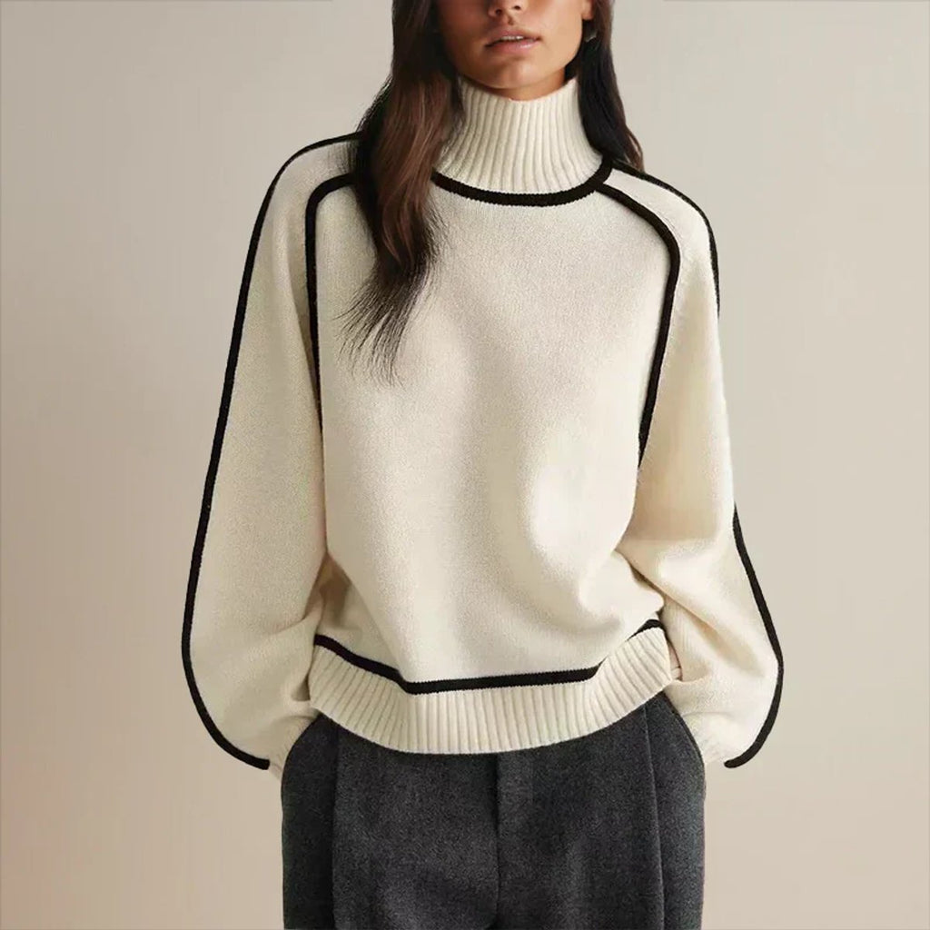 Emily | Pull à Col Roulé Oversize Élégant et Confortable