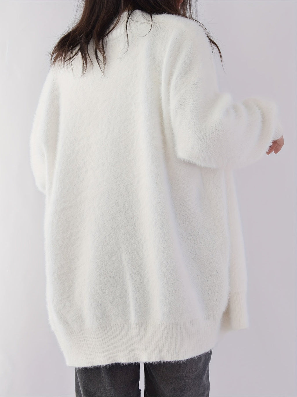 Linda - Gilet Oversized en Mohair Élégant
