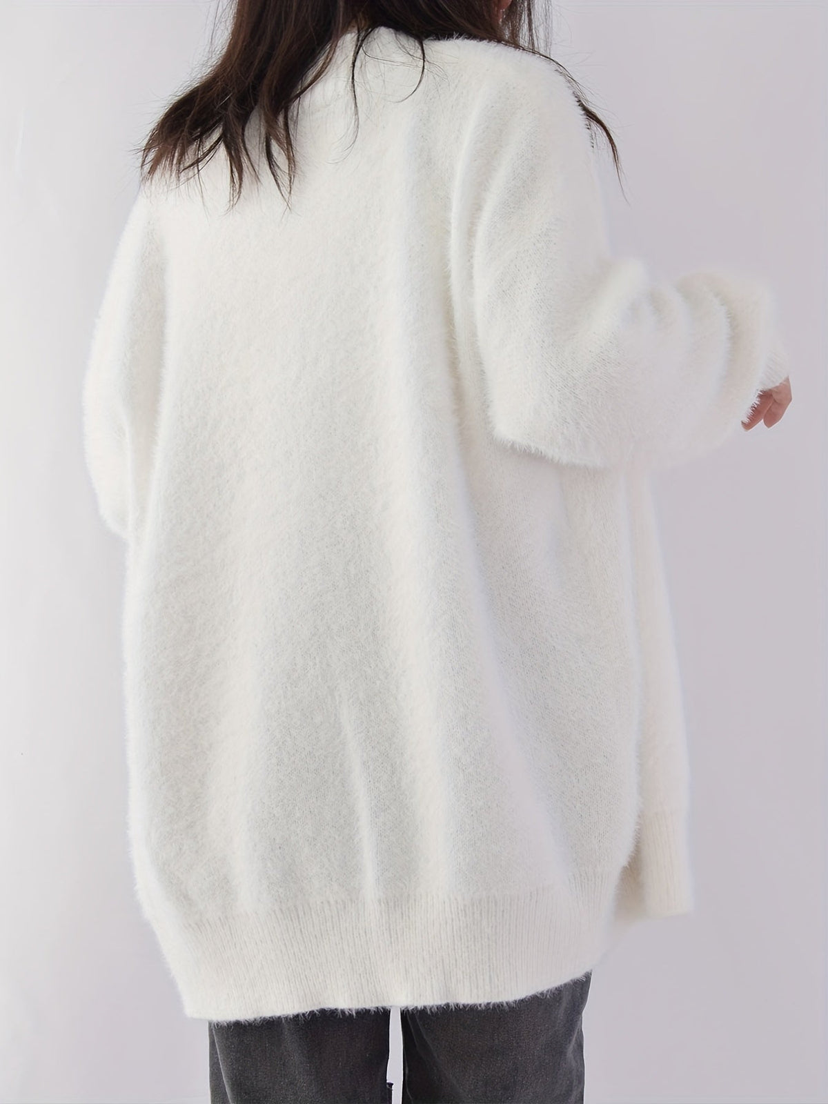 Linda - Gilet Oversized en Mohair Élégant