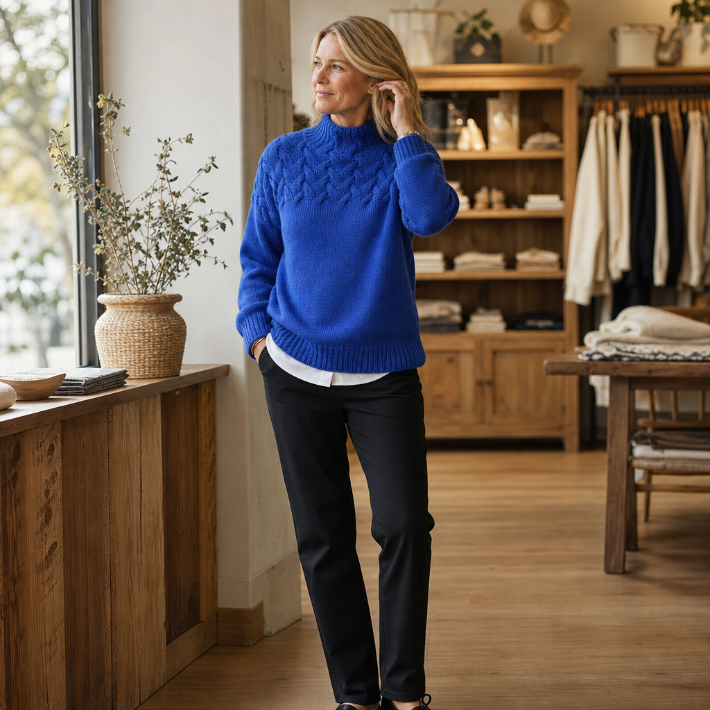 Elina | Pull en tricot à motif torsadé élégant et chaud
