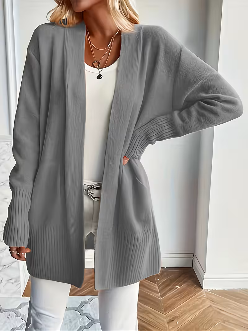 Ellen - Gilet Oversize Élégant en Côtelé