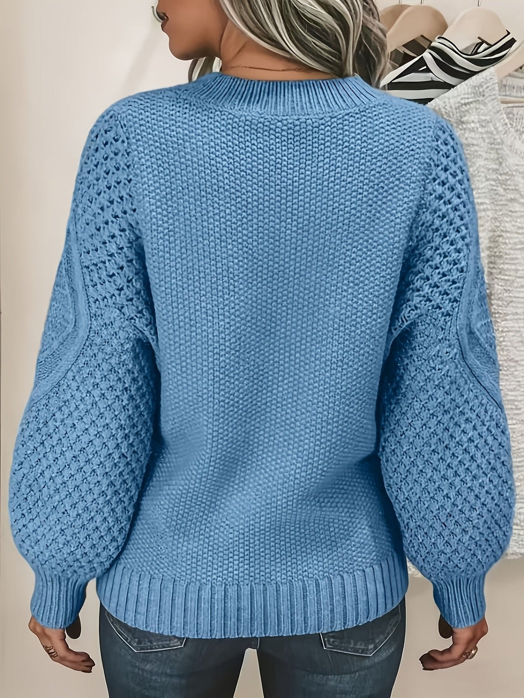Greta | Pull en Tricot à Manches Lantern Douillet et Élégant pour Femmes