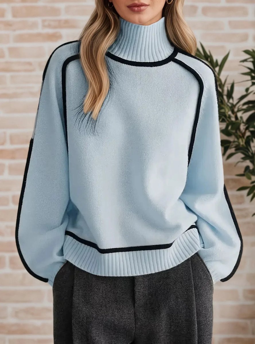 Emily | Pull à Col Roulé Oversize Élégant et Confortable