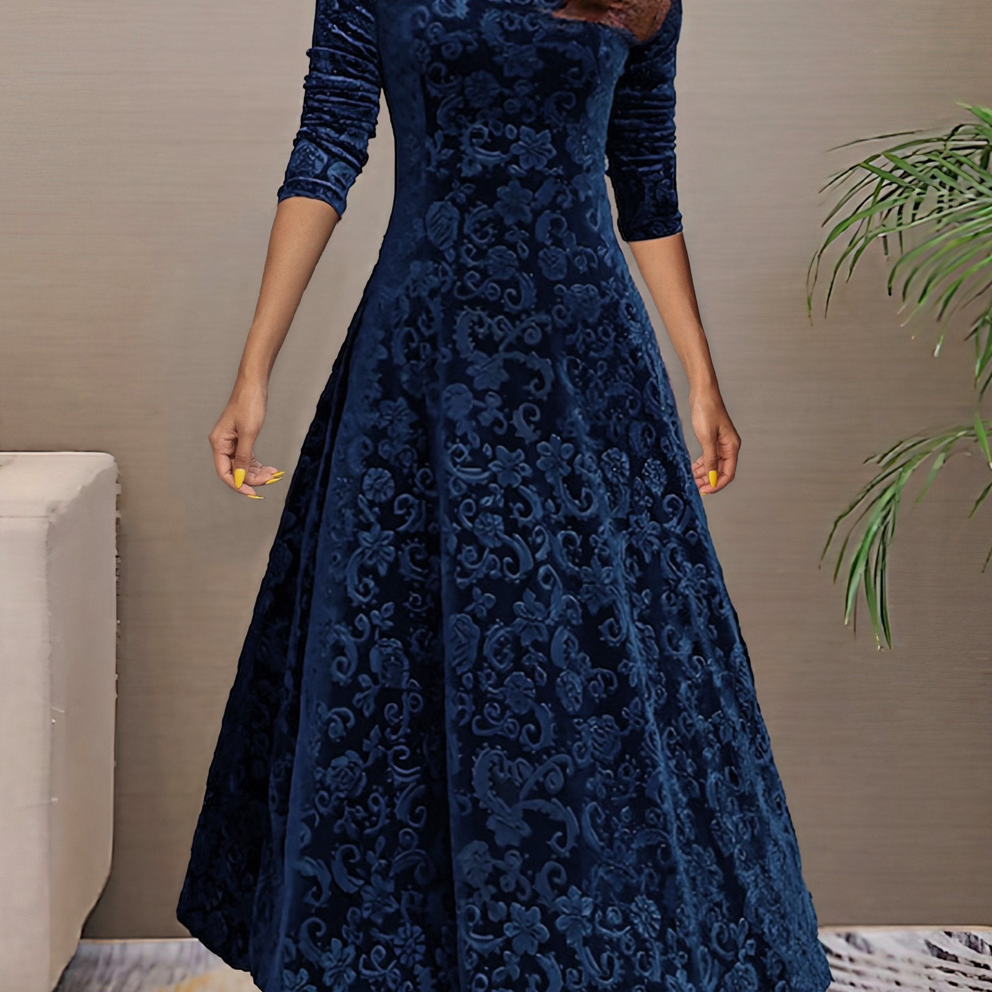 Nancy | Robe de fête en velours luxueux