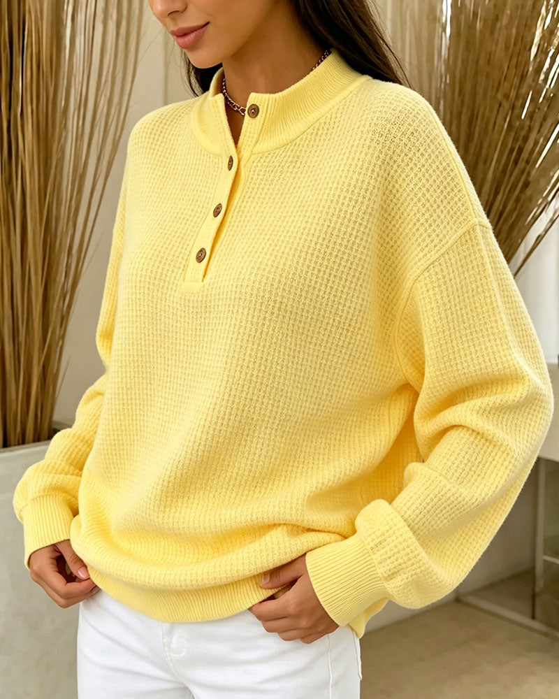 Blouse à col montant et manches longues
