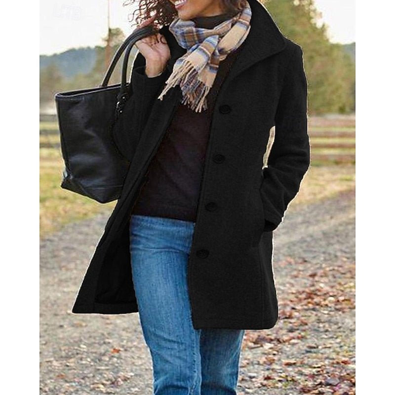 Lena | Trench-coat classique et élégant pour femmes en mélange de laine
