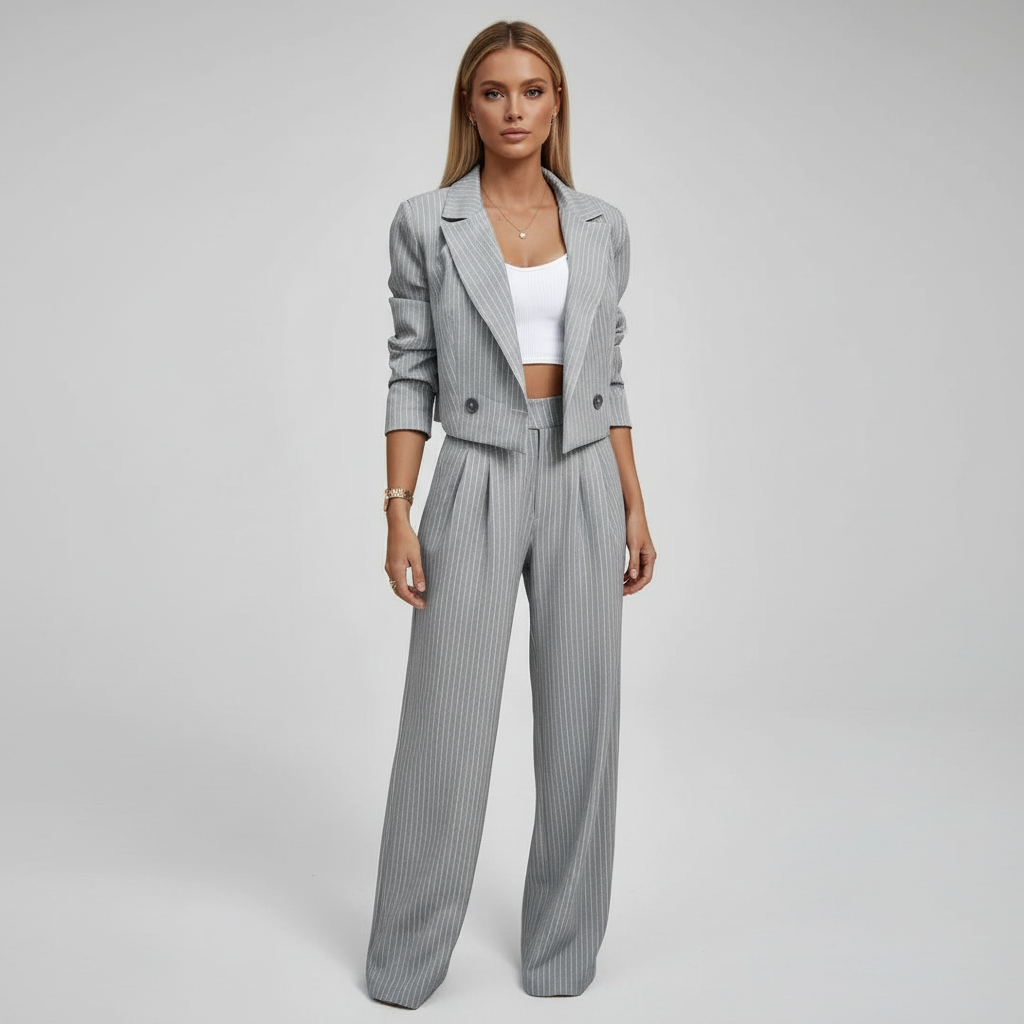 Emma | Ensemble de Blazer Rayé Élégant pour Femmes
