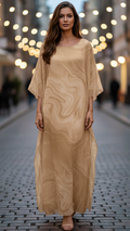 Aura | Robe Maxi en Chiffon pour Femme, Manches Papillon, Formelle
