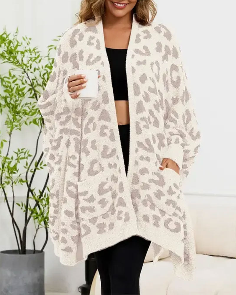 Cardigan Décontracté à Manches Longues avec Poche