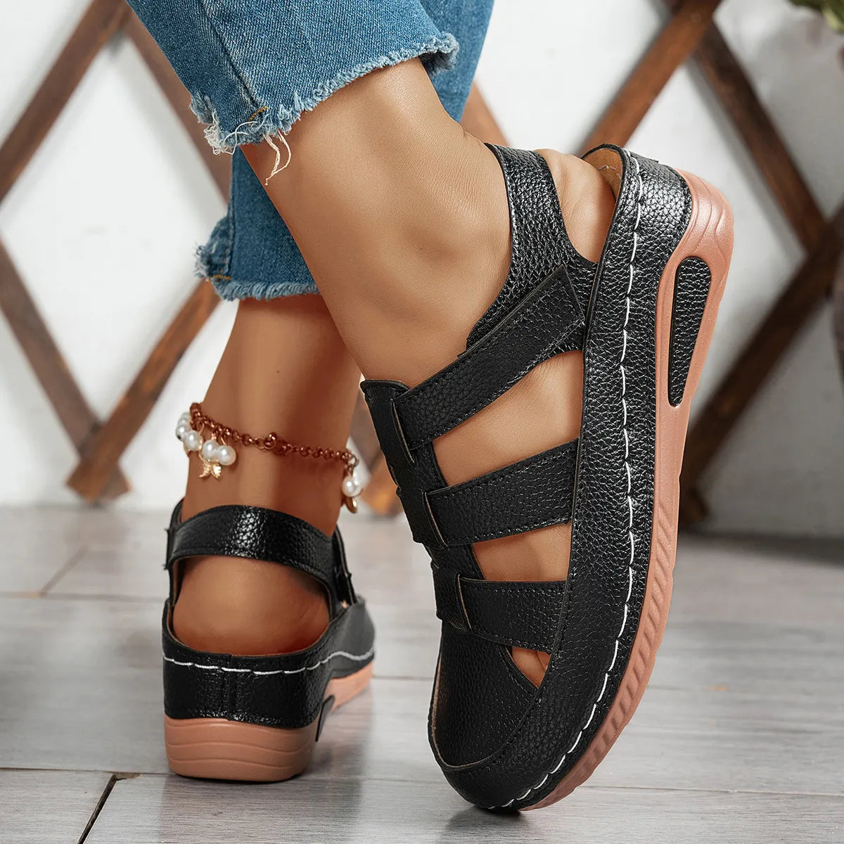 Soralia | Sandales pour femmes à la mode avec semelle de soutien