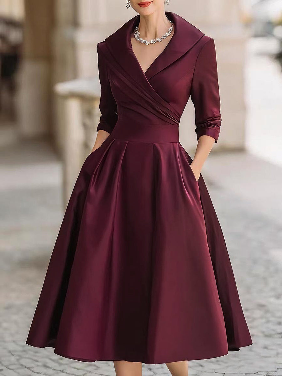 Robe Midi Cocktail Femme | A-Line