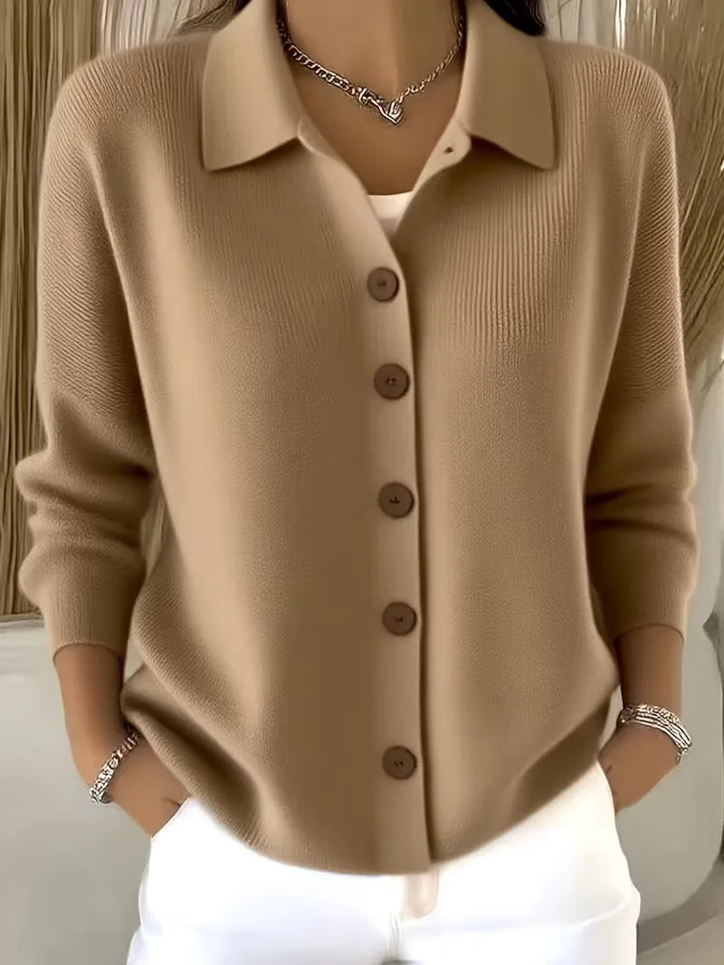 Nicole - Gilet Tricoté Élégant avec Boutons