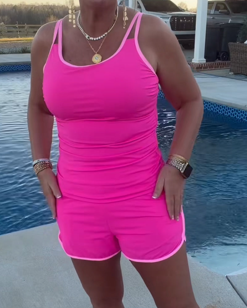 Cybella | Tankini moderne avec garniture bicolore