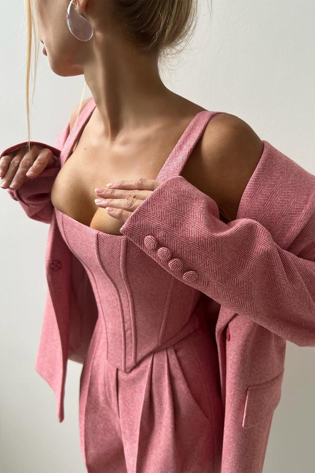 Luna | Ensemble de Blazer Trois Pièces à Double Boutonnage pour Femmes