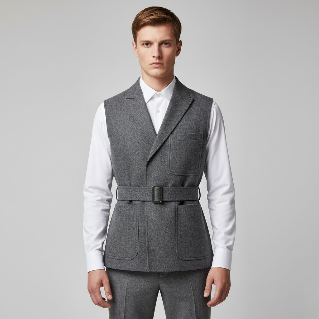 Gilet utilitaire ajusté à ceinture