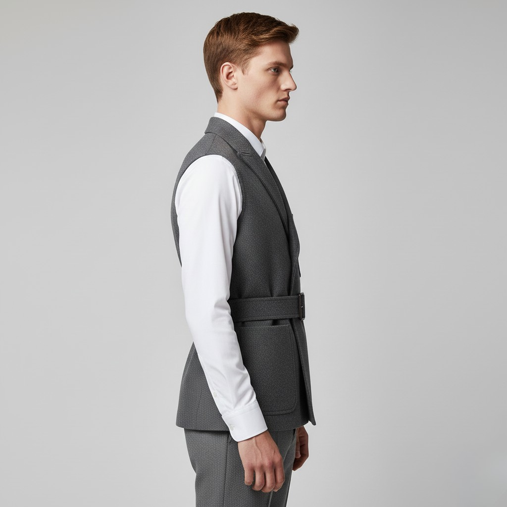 Gilet utilitaire ajusté à ceinture